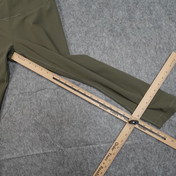 Lululemon Leggings Womens 12 Wunder Train Contour High Rise Crop 23" Army Green - Picture 4 of 10